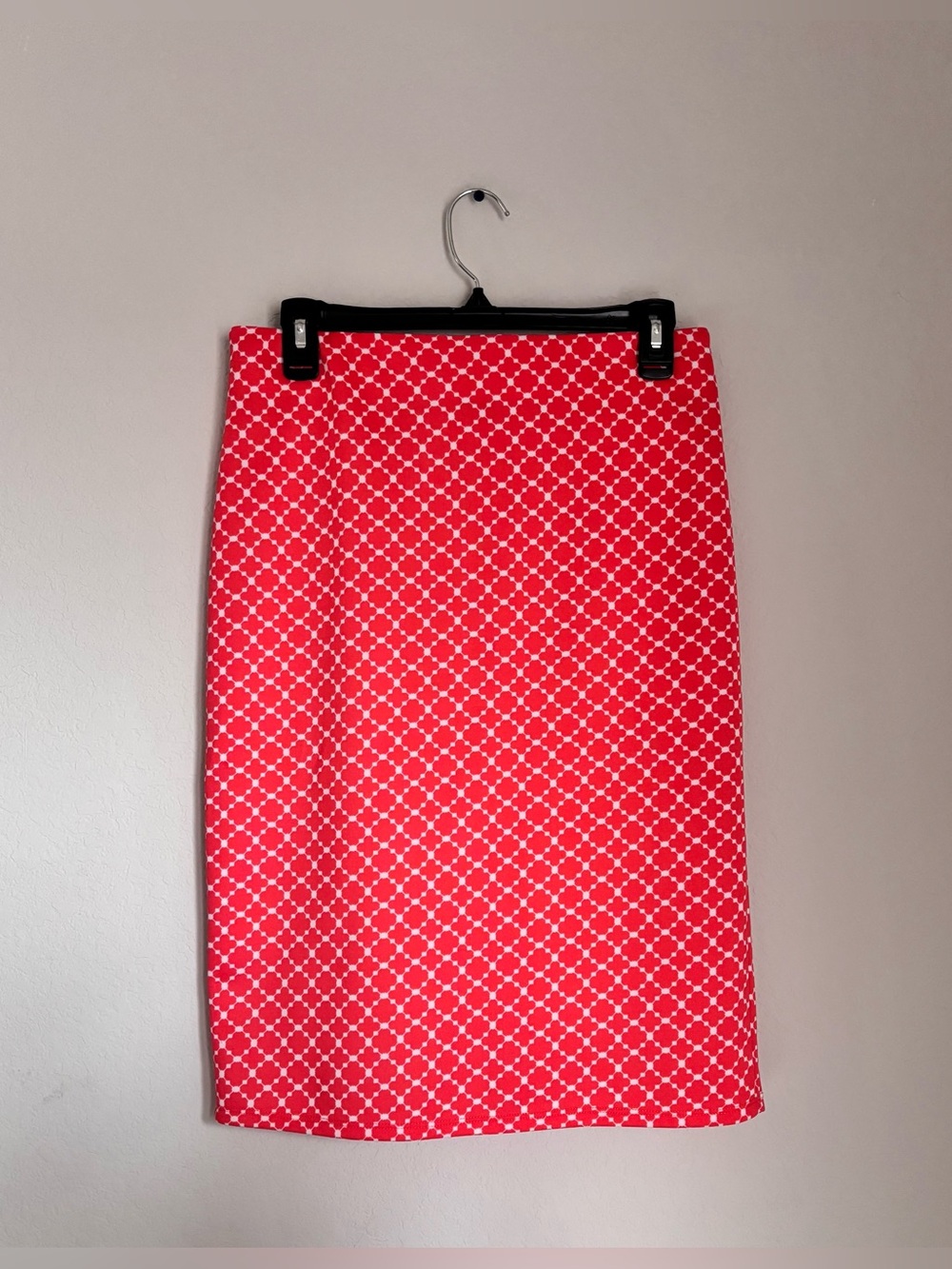 NYCC Red Patterned Pencil Skirt